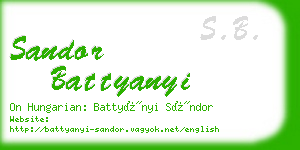 sandor battyanyi business card